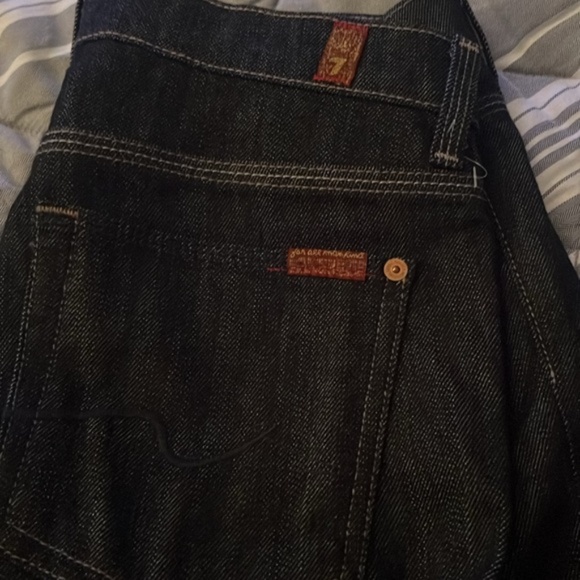 7 for all Mankind Jagger Dark Navy Bootcut Jeans Size 29 NWOT - Picture 3 of 11